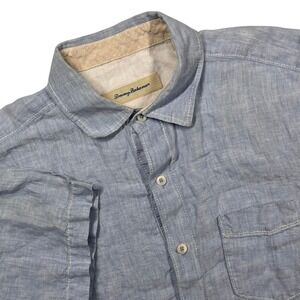 Tommy Bahama Party Breezer Linen Camp Button Up Shirt Men's S Beach Resortwear